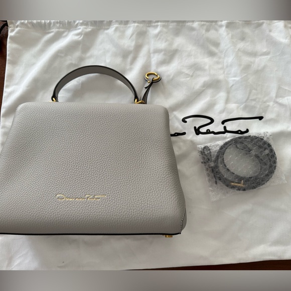 Oscar De La Renta The Poppy Bag in Pearl Grey - Picture 6 of 11